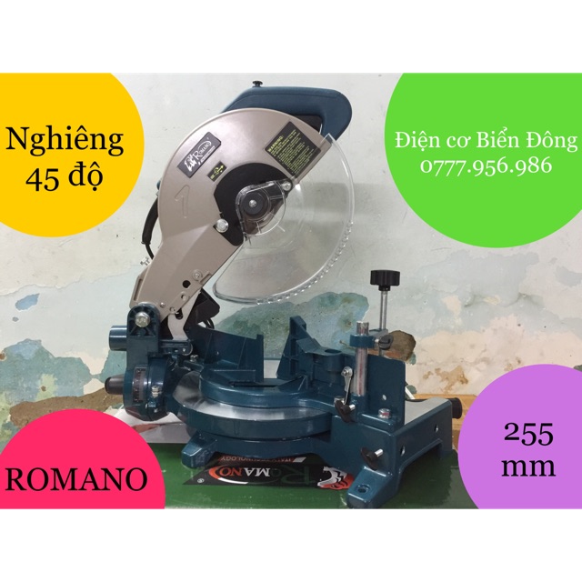 Máy cắt nhôm ROMANO Cắt 45 độ đĩa cắt 255 1900w cắt chính xác các vật liệu nhôm nhựa gỗ