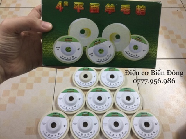Miếng nỉ đánh bóng ôtô xe máy đồ gỗ mỹ nghệ dùng cho máy mài cắt 100mm