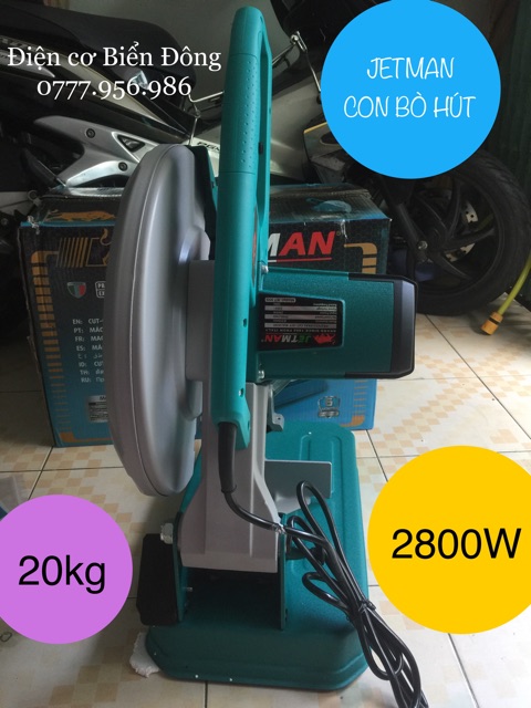 Máy cắt bàn chính hãng JETMAN CON BÒ HÚT 2800W 3900 vòng tua cắt mạnh lực và thẳng nếp