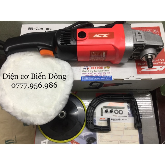 MÁY ĐÁNH BÓNG ÔTÔ ACZ đĩa 180mm 1800w chuyên đánh bóng ôtô chà nhám các bề mặt gỗ mỹ nghệ