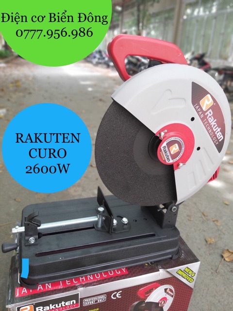 Máy cắt bàn RAKUTEN 2600W chạy dây curo Nhật Bản đĩa cắt 355mm