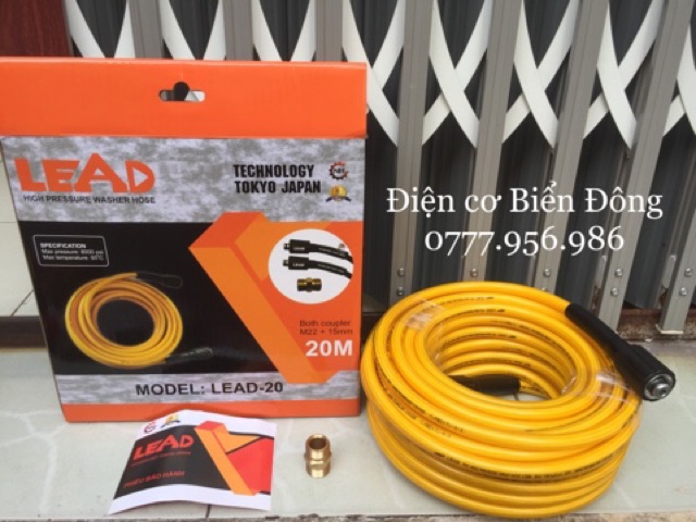 Dây xịch rửa LEAD 20m ren ngoài 22mm tặng kèm đầu nối bằng đồng 50k
