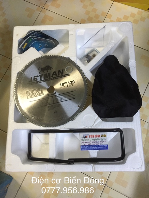 Máy cắt nhôm JETMAN cắt xoay 45 độ đĩa cắt 255 1800w