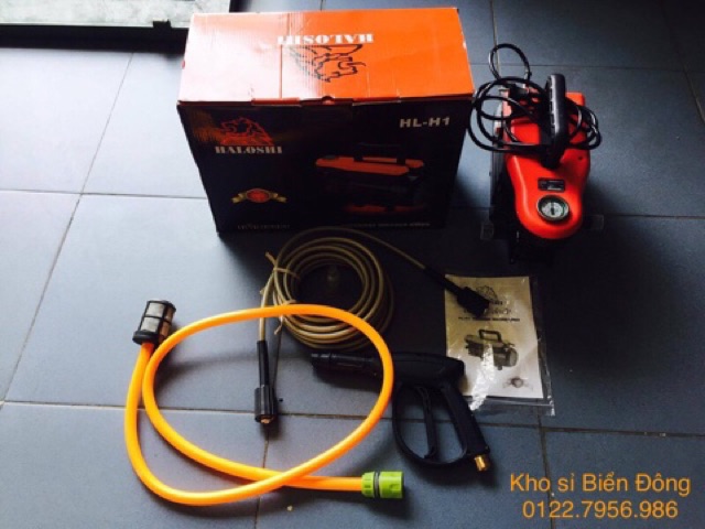 Máy rửa xe Tặng bình bọt tuyết Máy rửa xe Honda, rửa xe hơi HALOSHI thế hệ mới