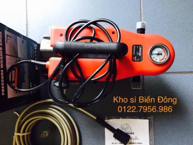 Máy rửa xe Tặng bình bọt tuyết Máy rửa xe Honda, rửa xe hơi HALOSHI thế hệ mới