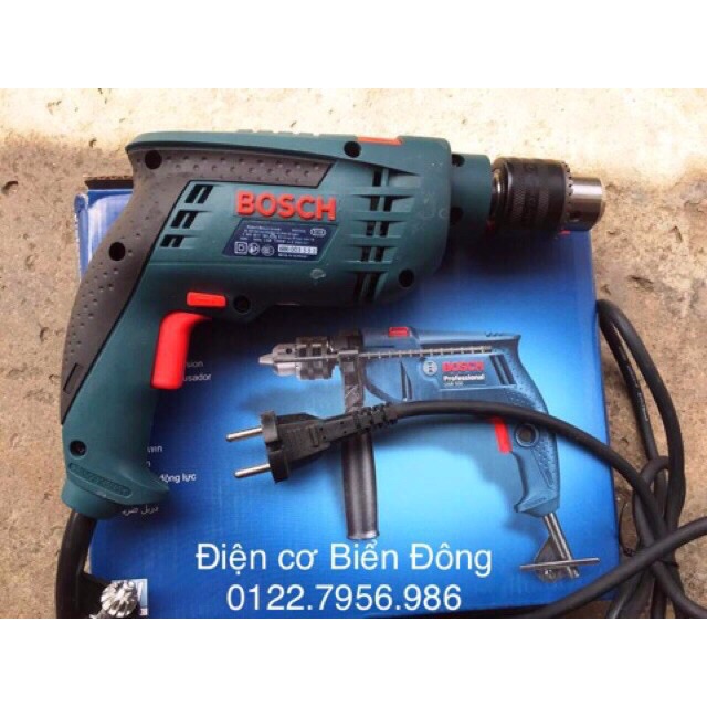 Tặng kèm đầy đủ thướt đo, khóa khoan, mũi khoan Máy khoan BOSH  13ly khoan sắt, tường, gỗ, tôn, bắn vít.