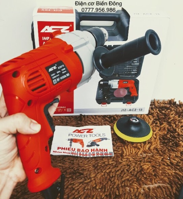 Tặng kèm bộ dụng cụ khoan khi mua Valy máy khoan ACZ-6713 chính hãng