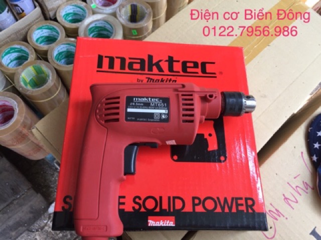 Máy khoan Tặng mũi khoan Máy khoan Maktec 6,5 ly Thái Lan khoan sắt , gỗ tôn, bắt vít