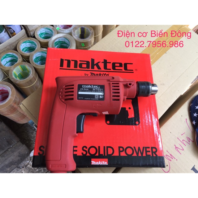 Máy khoan Tặng mũi khoan Máy khoan Maktec 6,5 ly Thái Lan khoan sắt , gỗ tôn, bắt vít