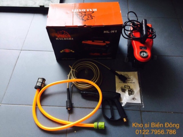 Máy rửa xe Tặng bình bọt tuyết Máy rửa xe hơi, tay ga HALOSHI THAILAND.