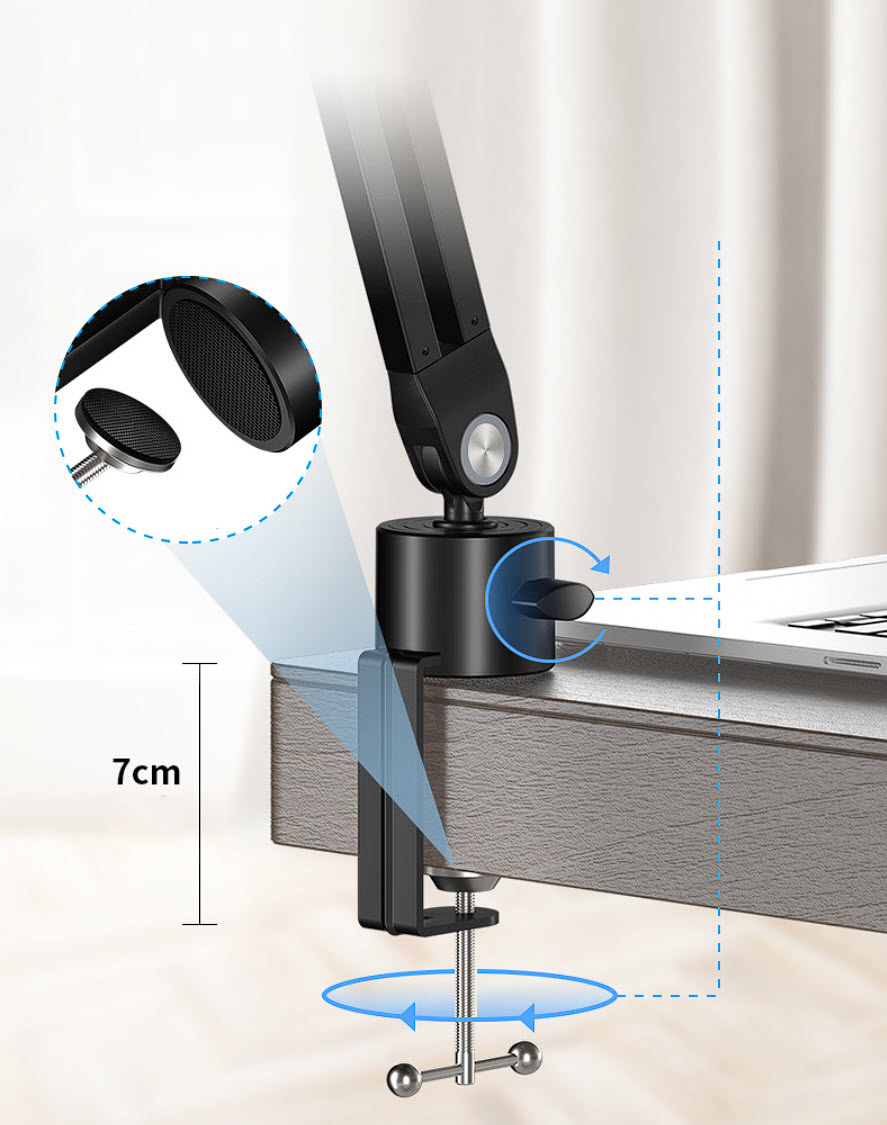 Giá đỡ mico kẹp bàn giá gắn micro Rodd AK45