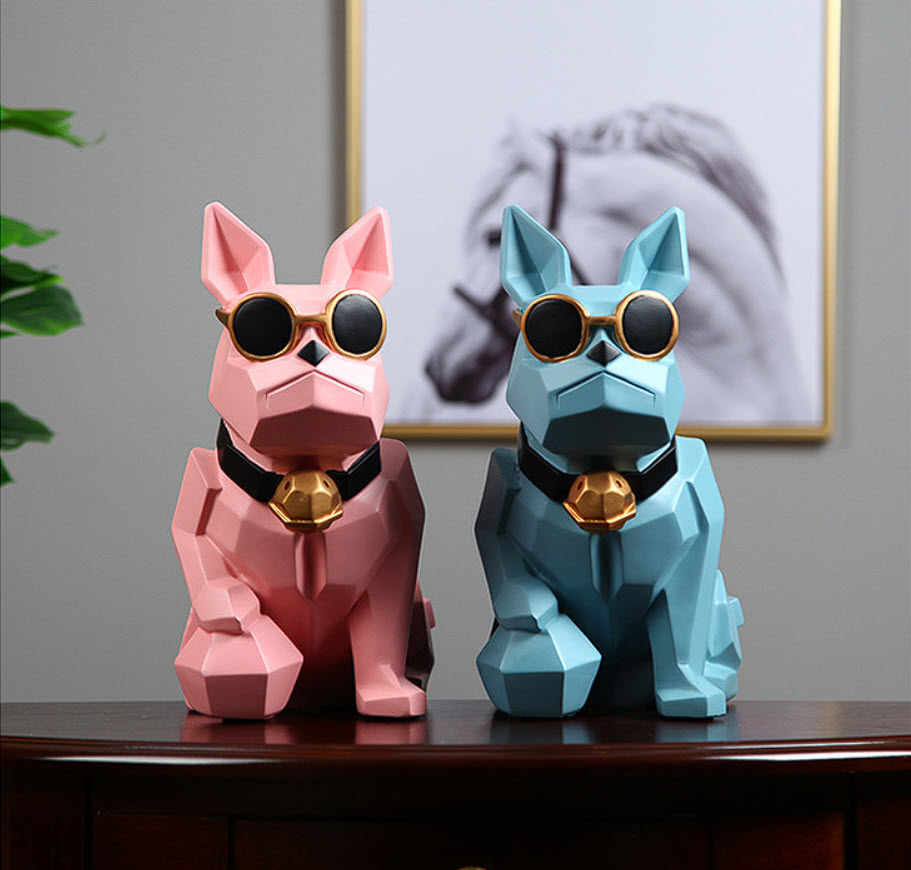 Hộp đựng khăn giấy nghệ thuật Bull Dog đeo lục lạc YXA939