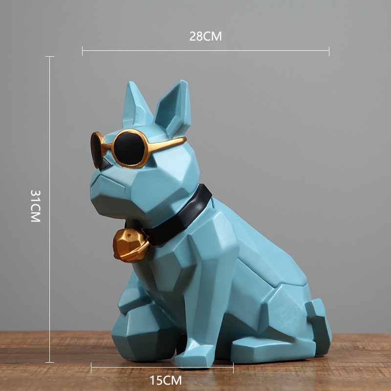 Hộp đựng khăn giấy nghệ thuật Bull Dog đeo lục lạc YXA939