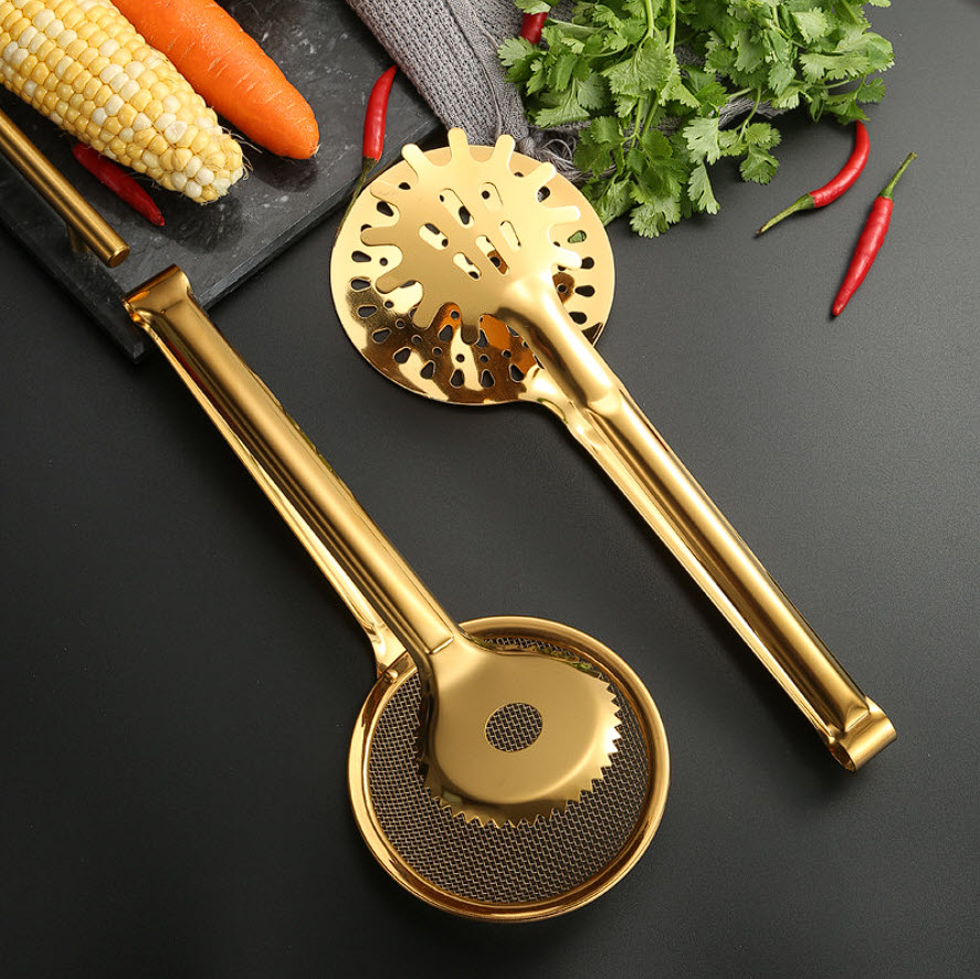 Kẹp gắp đồ chiên gắp beefsteak 30cm inox 304 OEM YSS01