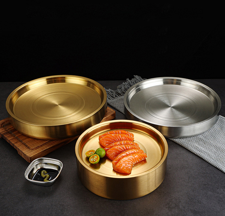 Khay giữ lạnh sashimi hải sản tươi inox 304 OEM ASS515