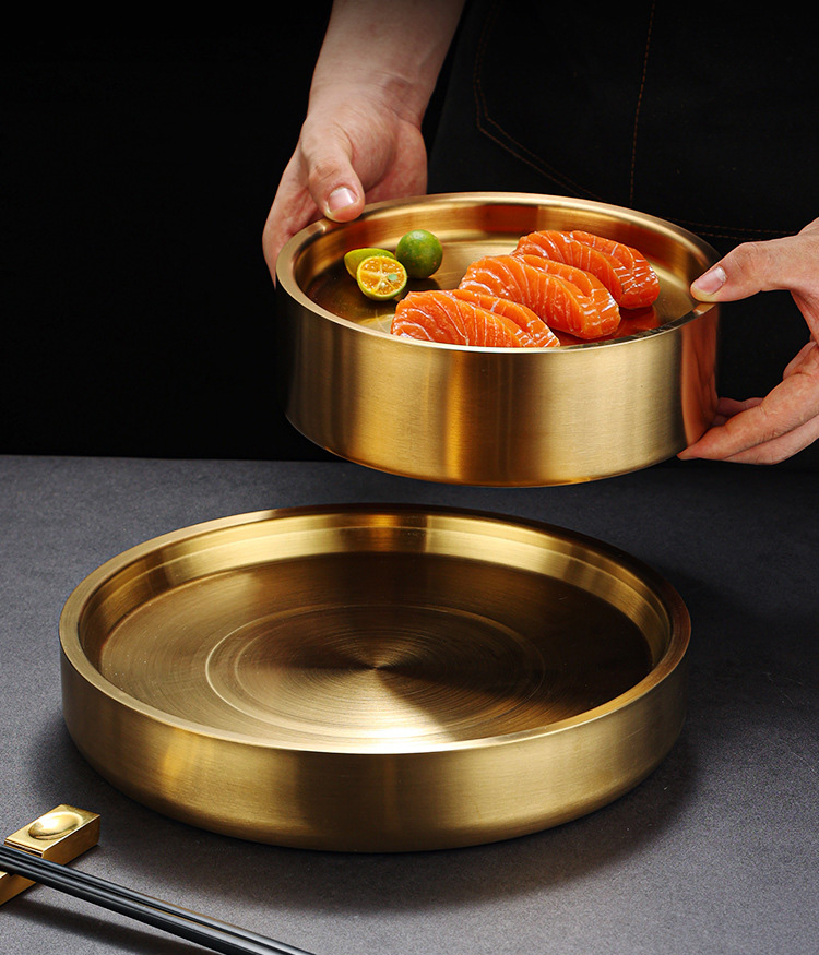 Khay giữ lạnh sashimi hải sản tươi inox 304 OEM ASS515