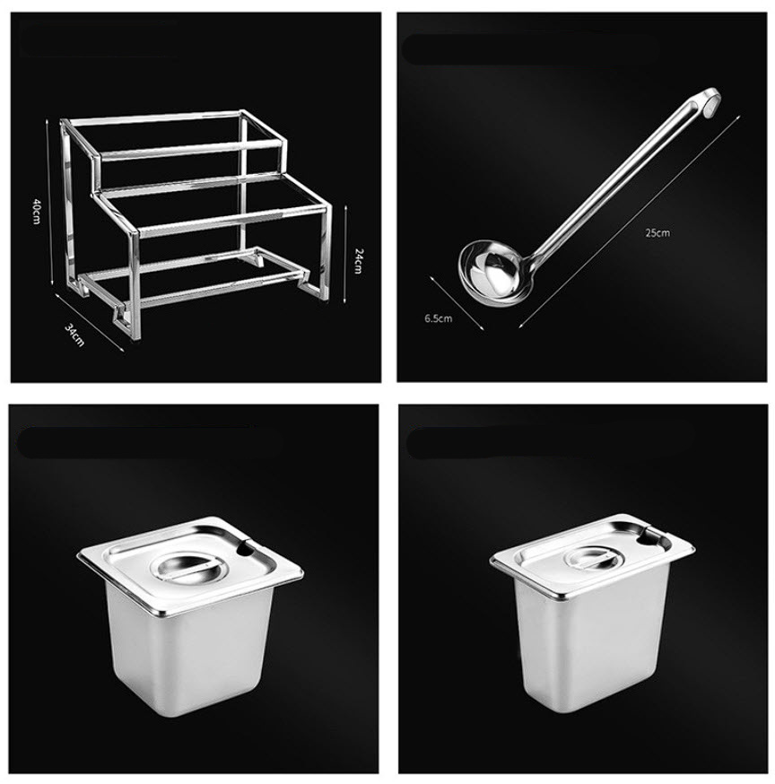 Khay đựng gia vị nước chấm buffet topping trà sữa ML32180