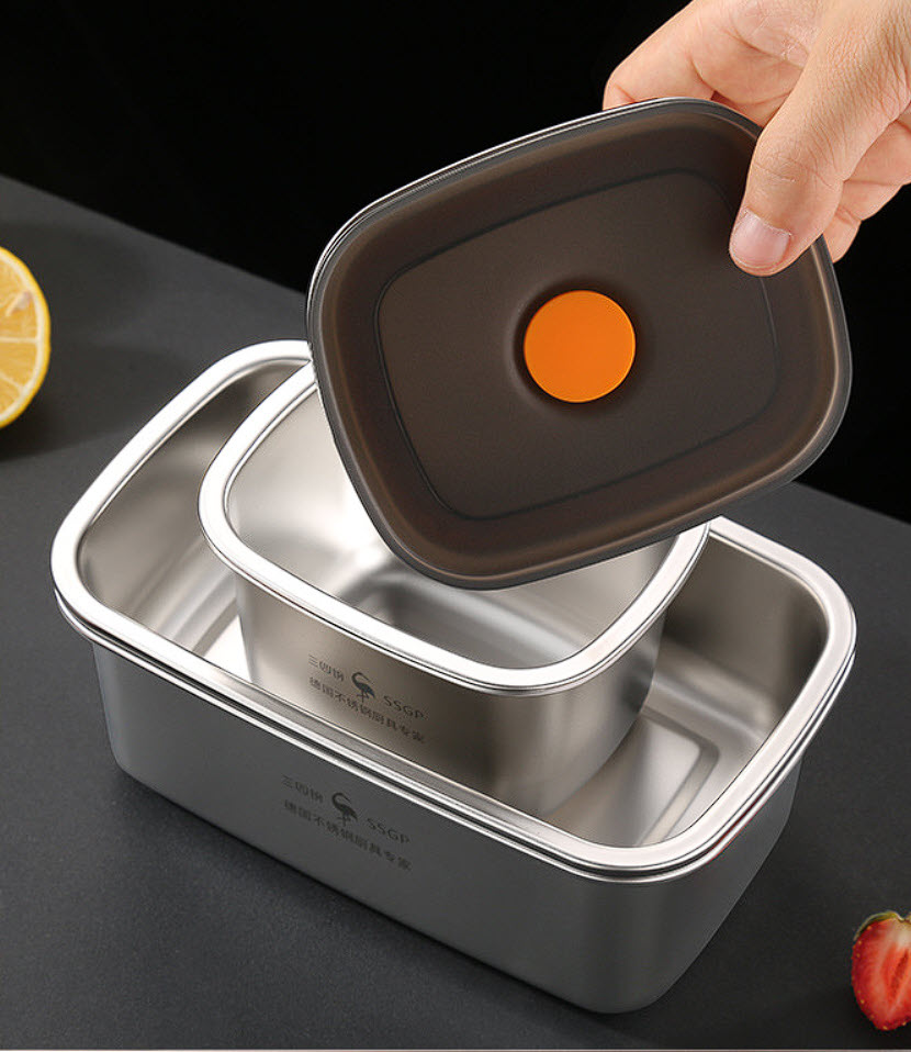 Hộp đựng thực phẩm inox tế 316 nắp đậy chống tràn SSGP2268