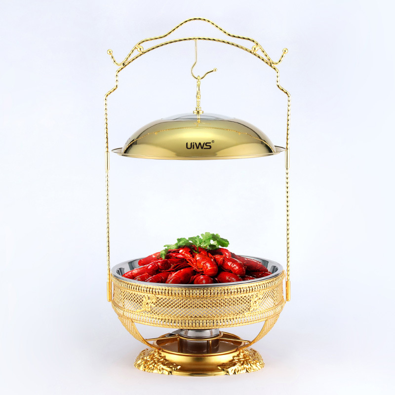 Nồi hâm nóng buffet đẹp dùng cồn 8L cho nhà hàng YG45123