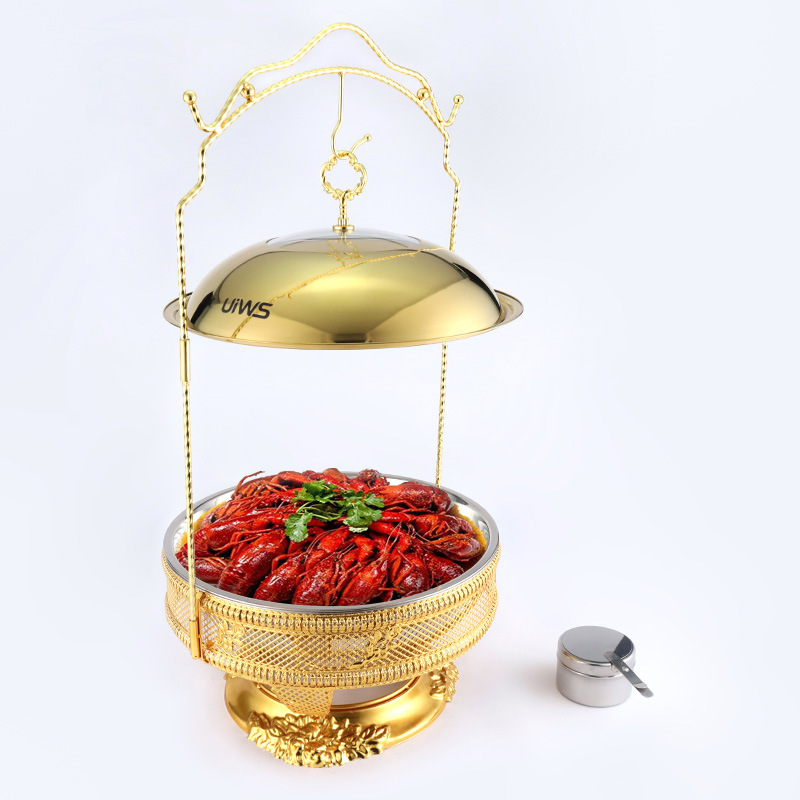 Nồi hâm nóng buffet đẹp dùng cồn 8L cho nhà hàng YG45123