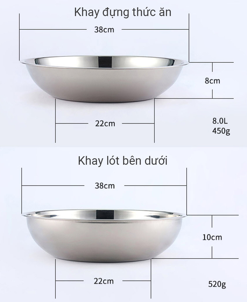 Nồi hâm nóng buffet đẹp dùng cồn 8L cho nhà hàng YG45123