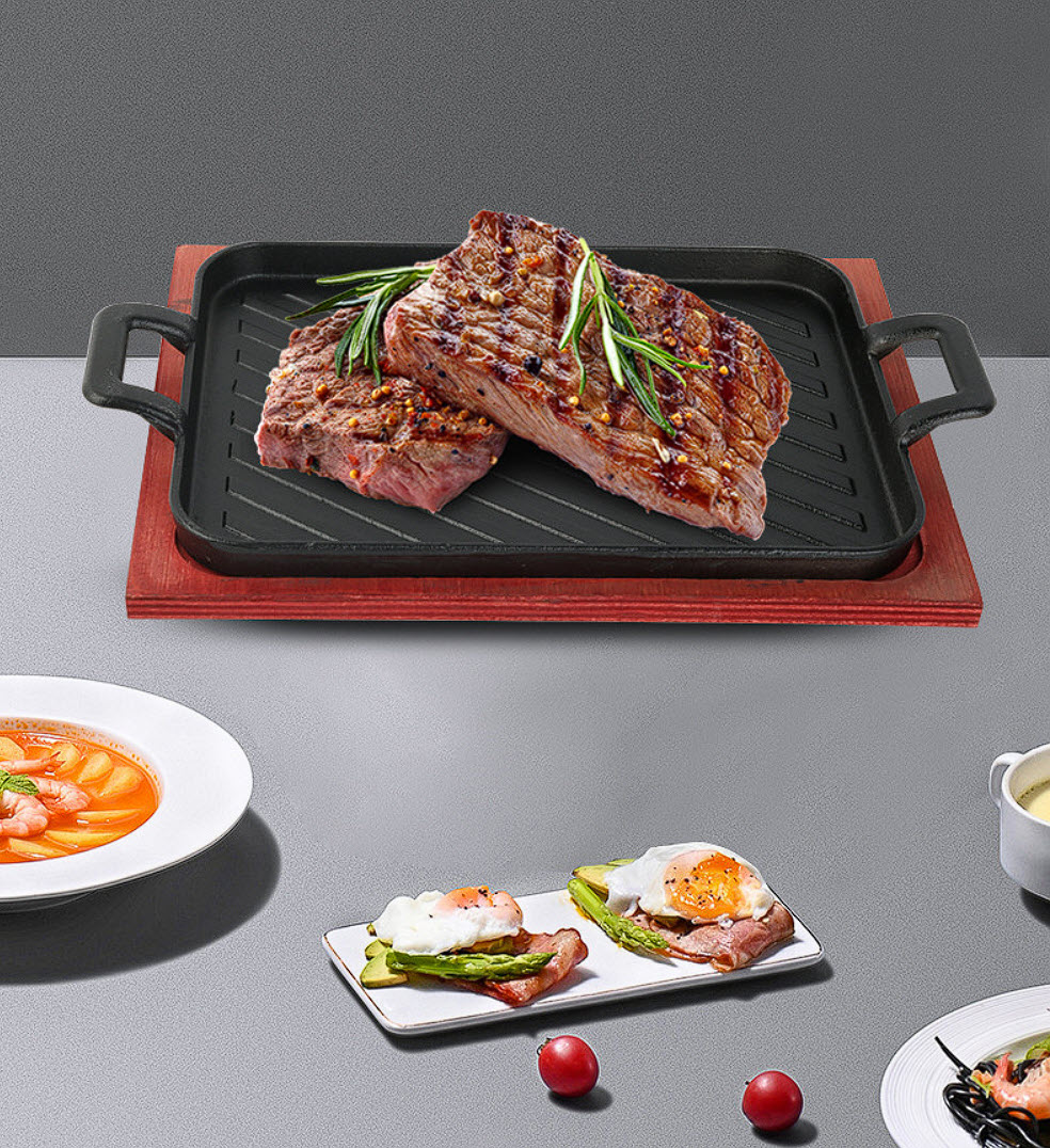 Chảo gang đựng thức ăn, nướng bít tết, philê cá WCH02