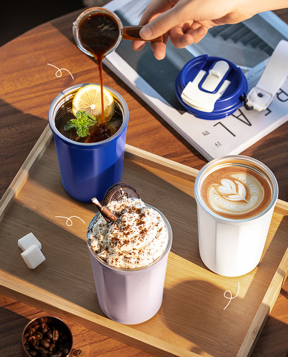 Ly giữ nhiệt inox 316 đựng cafe 390ml an toàn cho sức khỏe GKH02