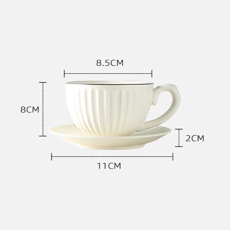 Ly cà phê đẹp ly trà sữa nóng 320ml chất liệu gốm DCP02