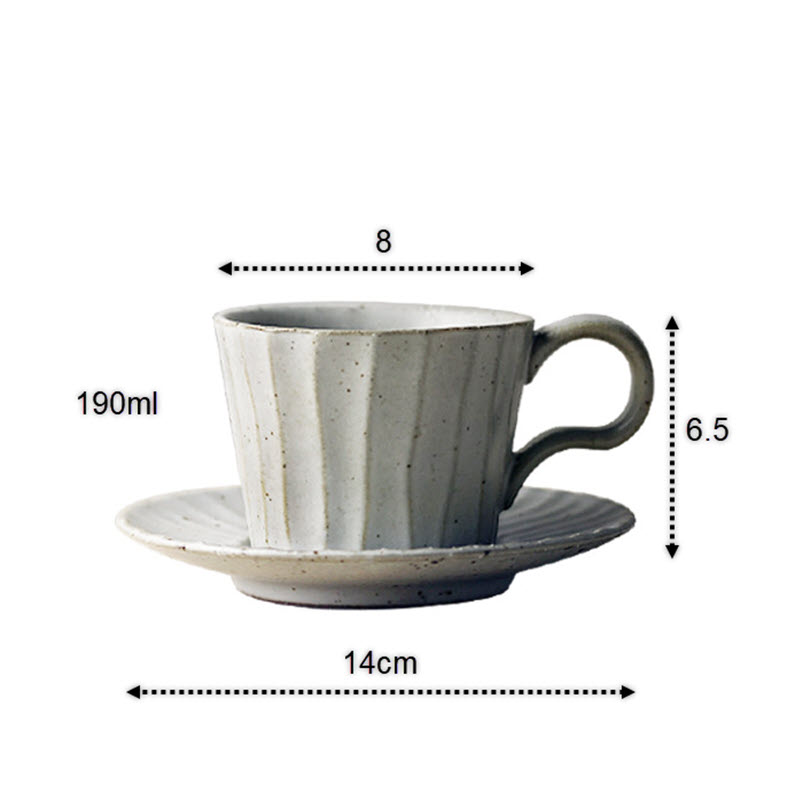 Ly cà phê vintage đẹp ly uống trà 190ml gốm sứ DCP04