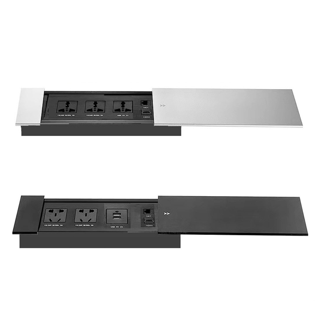 Ổ cắm âm bàn nắp trượt có cổng USB HDMI sạc không dây QN001
