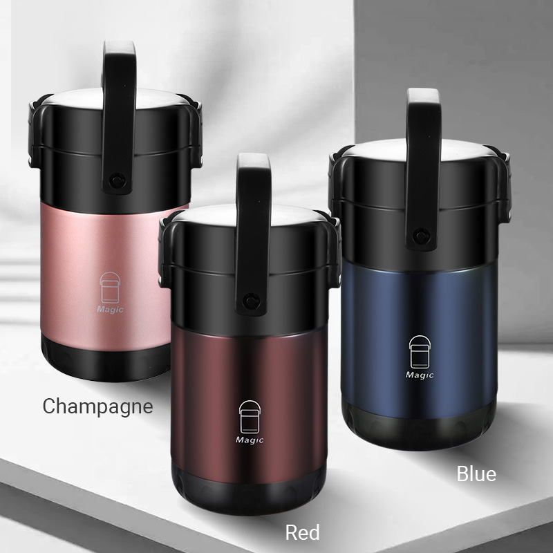 Hộp cơm giữ nhiệt 4 ngăn 2600ml inox 304 HXTG01