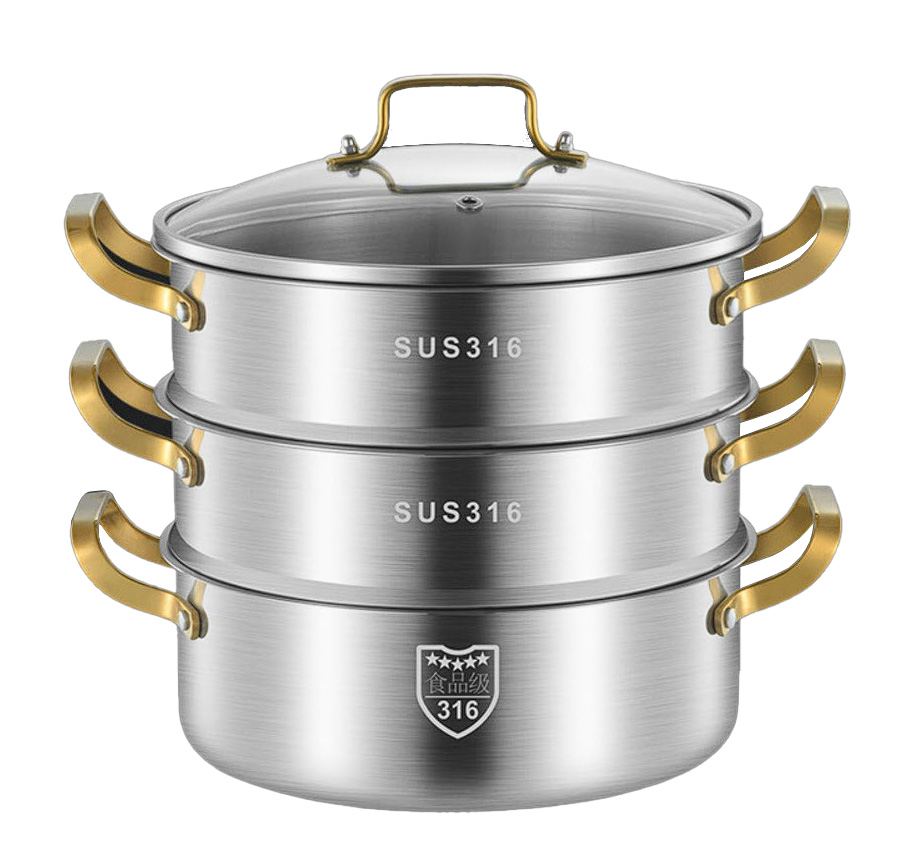 Nồi hấp inox y tế 316 cao cấp size 28-32cm JBZG32