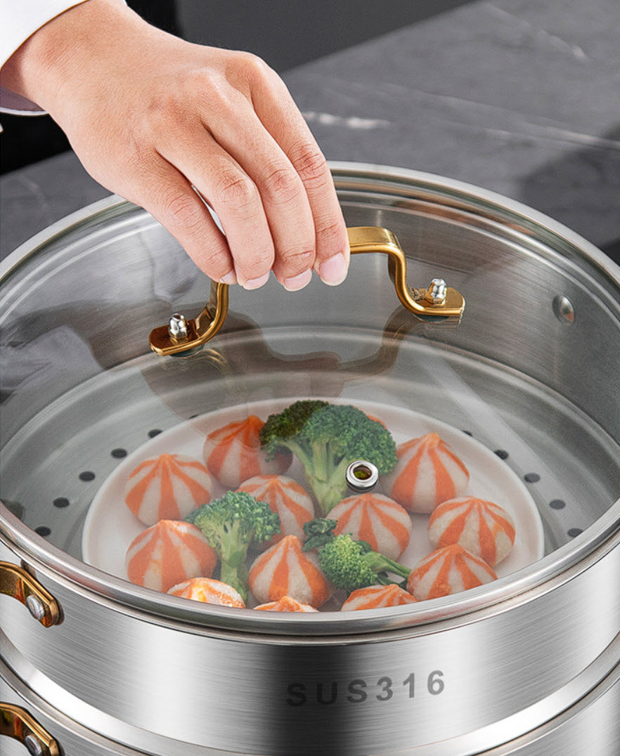 Nồi hấp inox y tế 316 cao cấp size 28-32cm JBZG32