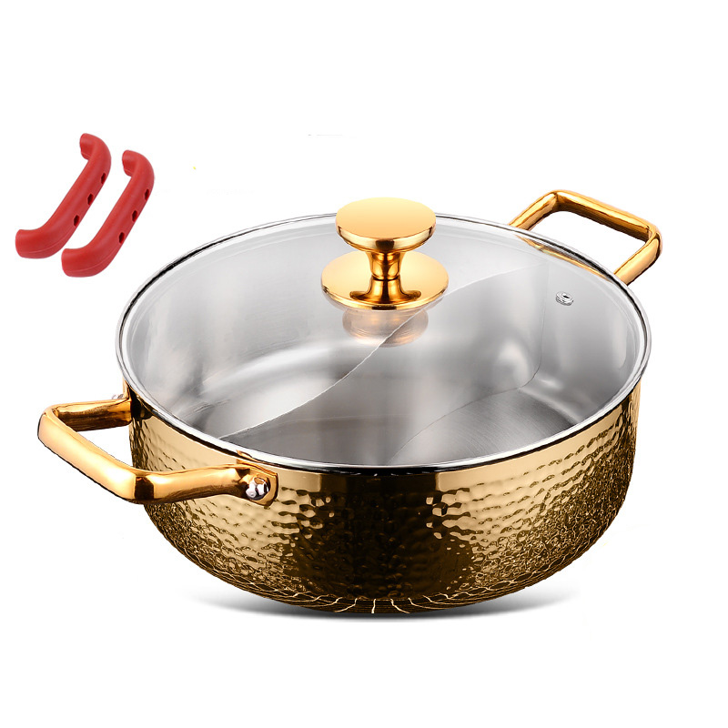 Nồi lẩu 2 ngăn inox y tế 316 cao cấp độ dày cao JSC20L