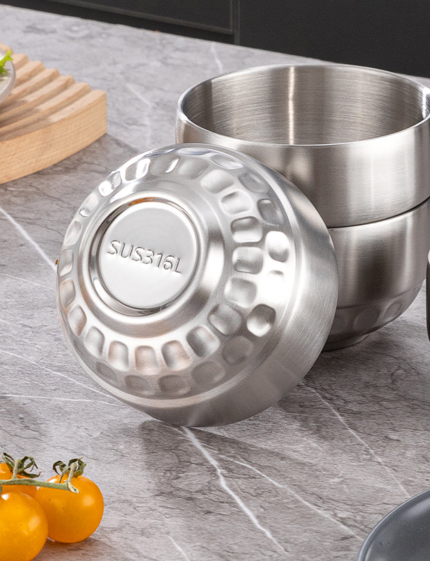 5 cái Chén inox y tế 316 đường kính 11cm 2 lớp 316ZSW
