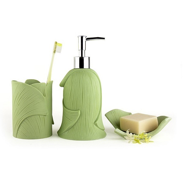 Bộ đồ dùng nhà tắm 3 món Nấm Bào Ngư ZEN605