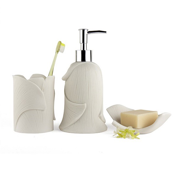 Bộ đồ dùng nhà tắm 3 món Nấm Bào Ngư ZEN605