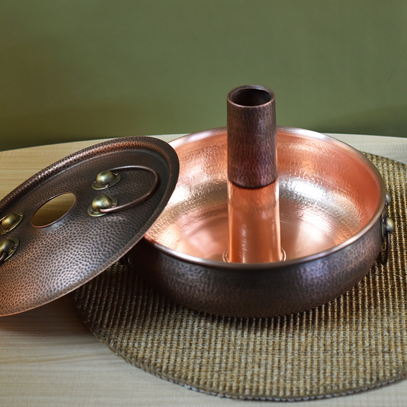Nồi lẩu đồng đỏ handmade phong cách cù lao vintage DSTY125