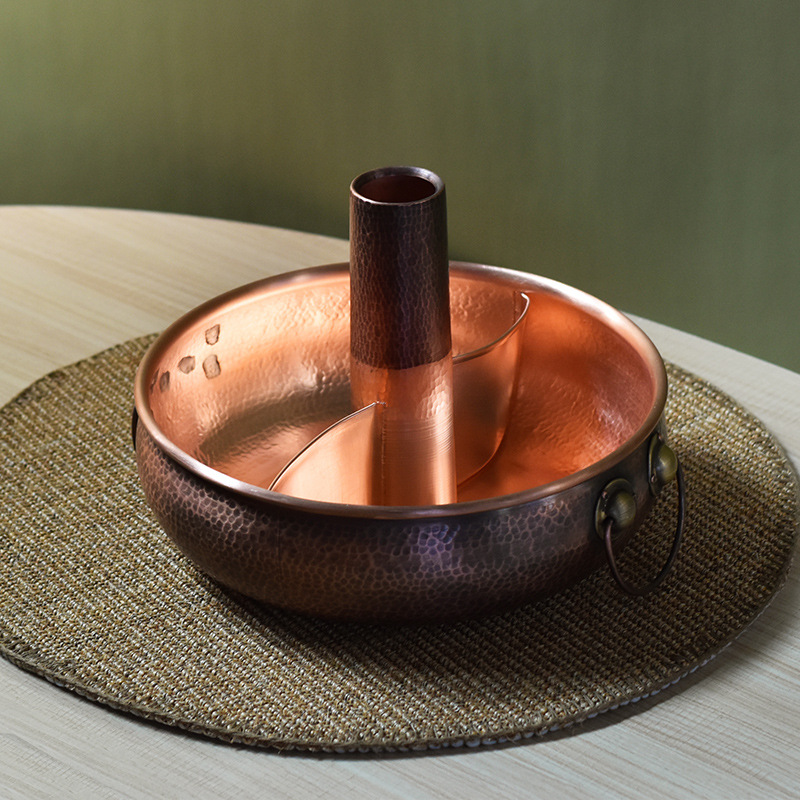 Nồi lẩu đồng đỏ handmade phong cách cù lao vintage DSTY125