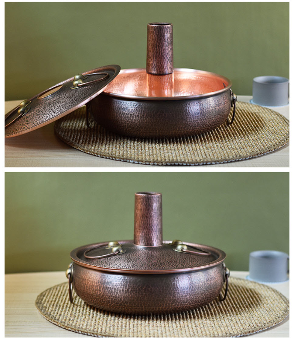 Nồi lẩu đồng đỏ handmade phong cách cù lao vintage DSTY125