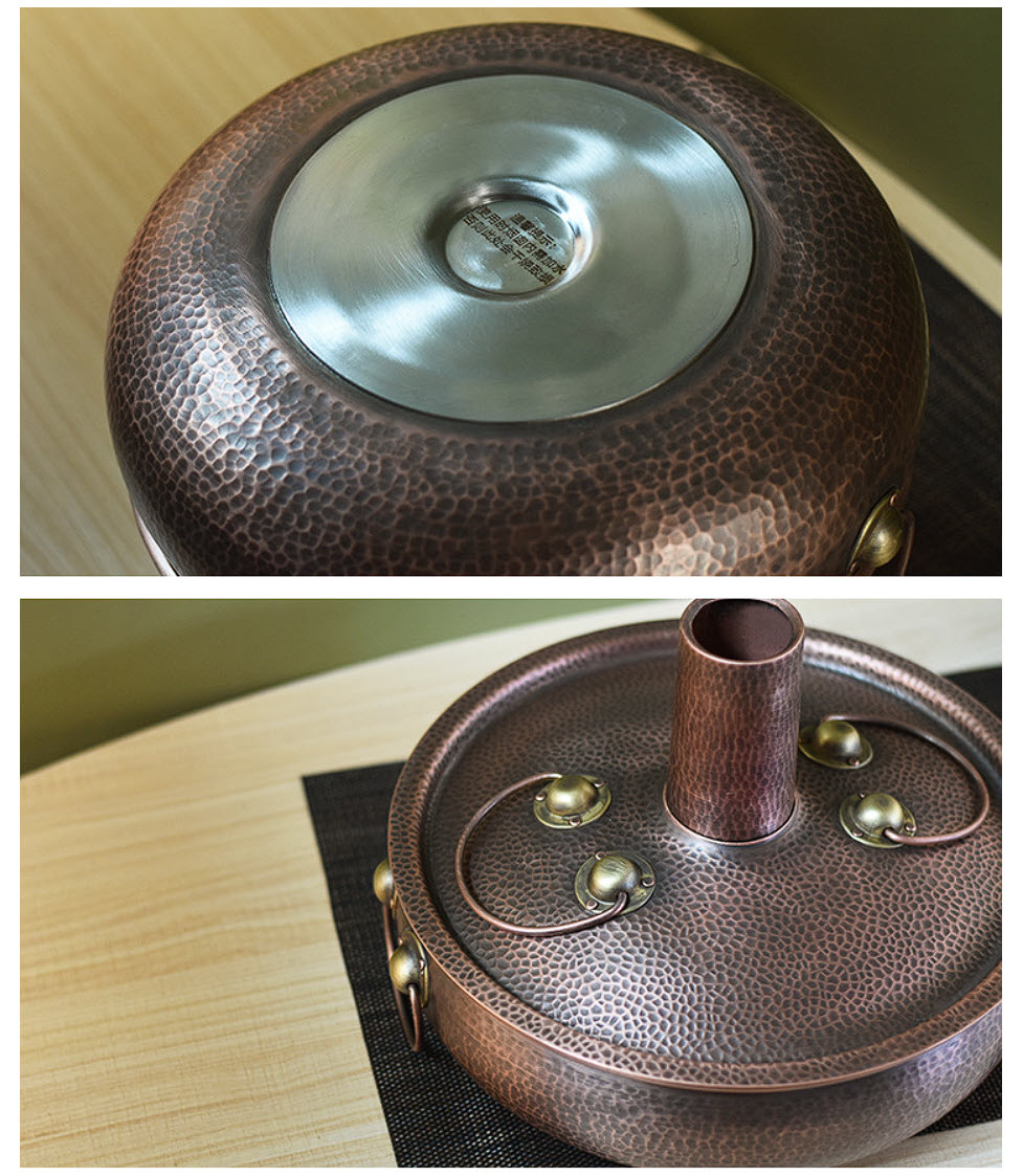 Nồi lẩu đồng đỏ handmade phong cách cù lao vintage DSTY125