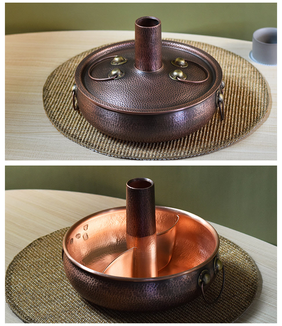 Nồi lẩu đồng đỏ handmade phong cách cù lao vintage DSTY125