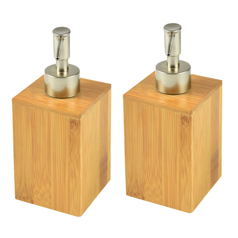 Bình đựng xà bông rửa tay gỗ tre AL5843