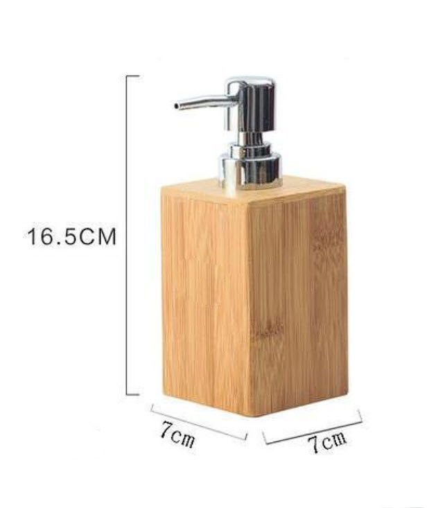 Bình đựng xà bông rửa tay gỗ tre AL5843