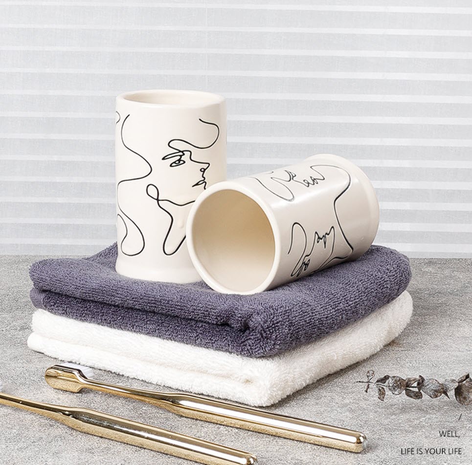 Bộ độ dùng nhà tắm 4 món sứ ceramics BCS0714P4