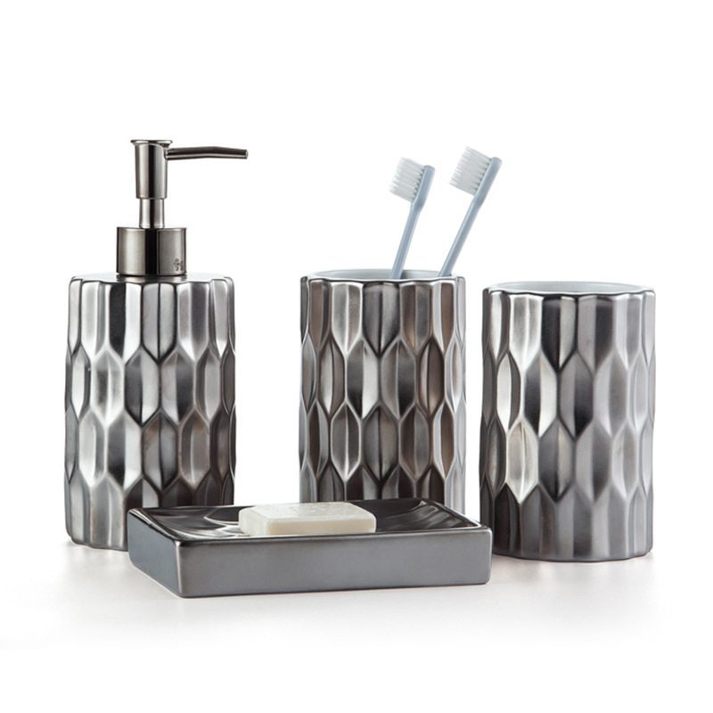 Bộ độ dùng nhà tắm 4 món sứ ceramics BCS0723S4