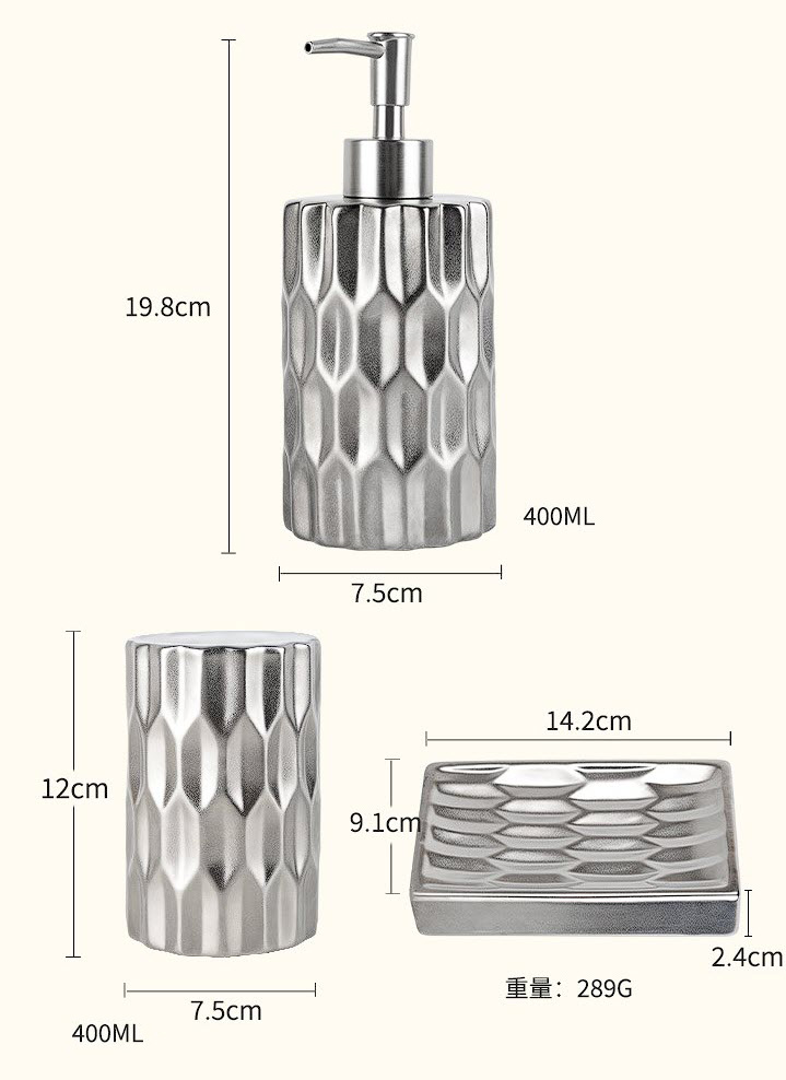 Bộ độ dùng nhà tắm 4 món sứ ceramics BCS0723S4