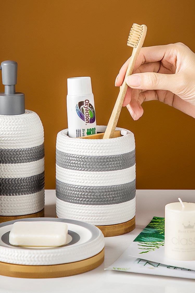 Bộ độ dùng nhà tắm 5 món sứ ceramics BCS0718B5