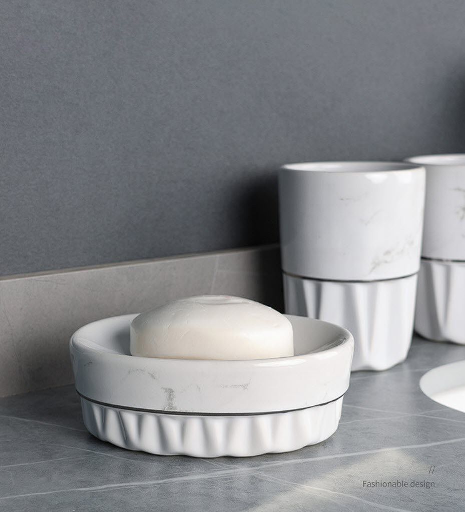 Bộ độ dùng nhà tắm 5 món sứ ceramics BCS0704B5