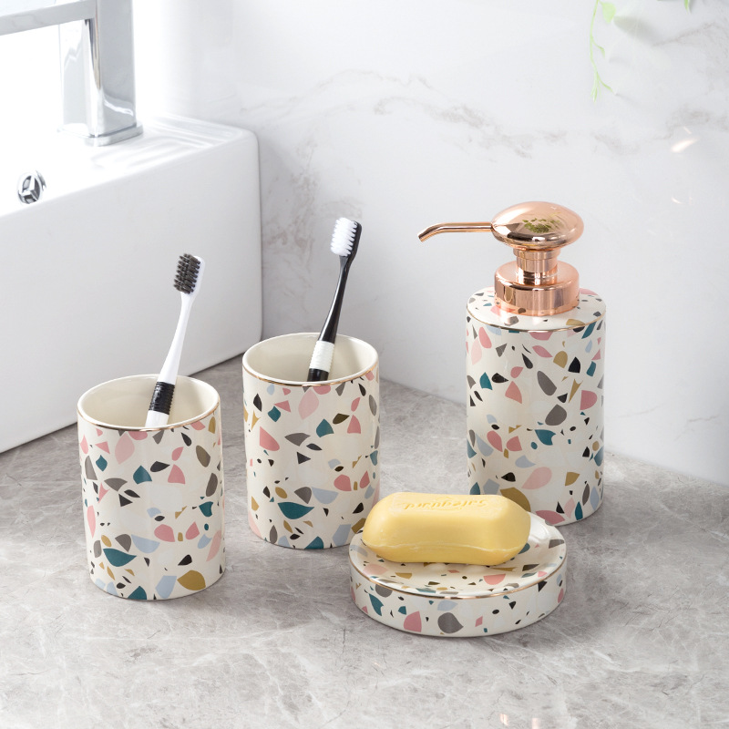 Bộ độ dùng nhà tắm 4 món sứ ceramics BCS0710X4